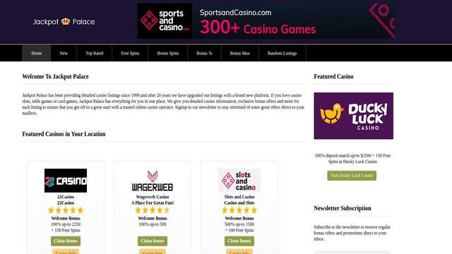 Jackpot Palace casino screenshot